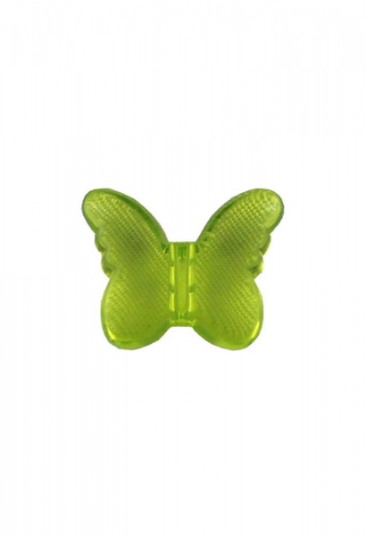 Streu-Deko/Perle Schmetterling grün, 15x18mm Set à 12 Stk.
